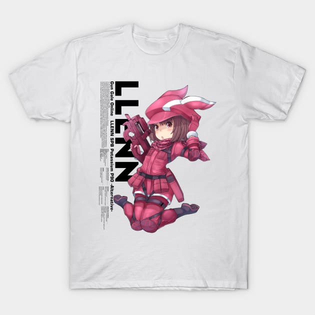 GGO - LLENN [White Background] T-Shirt by kuronekozero